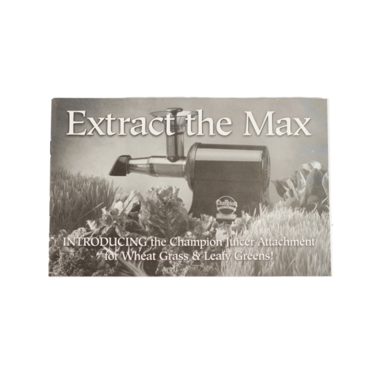 2000 GREENS ATTACHMENT REPLACEMENT PARTS MANUAL Trovinger Juicer Parts